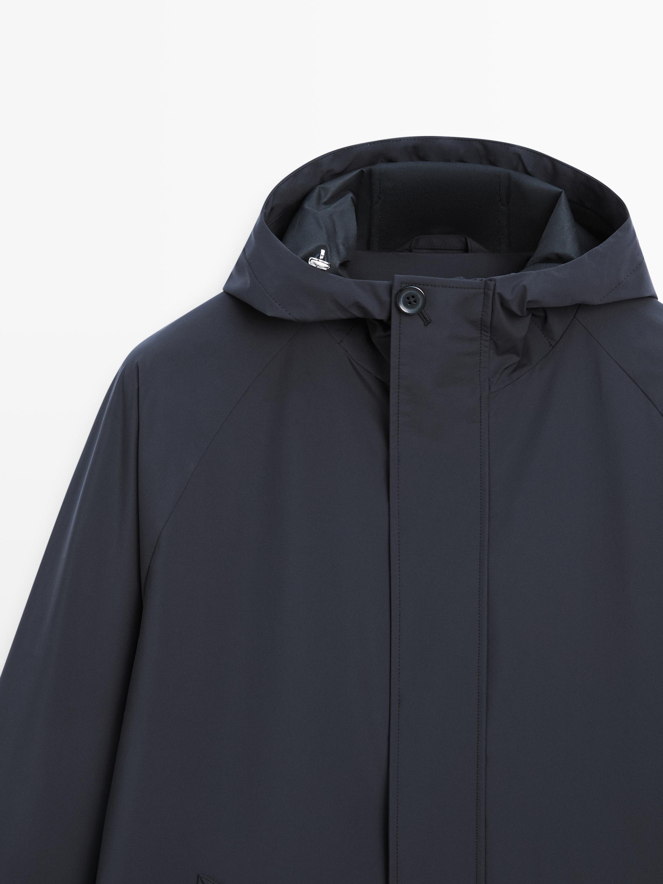 Long hooded parka